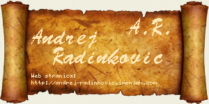 Andrej Radinković vizit kartica